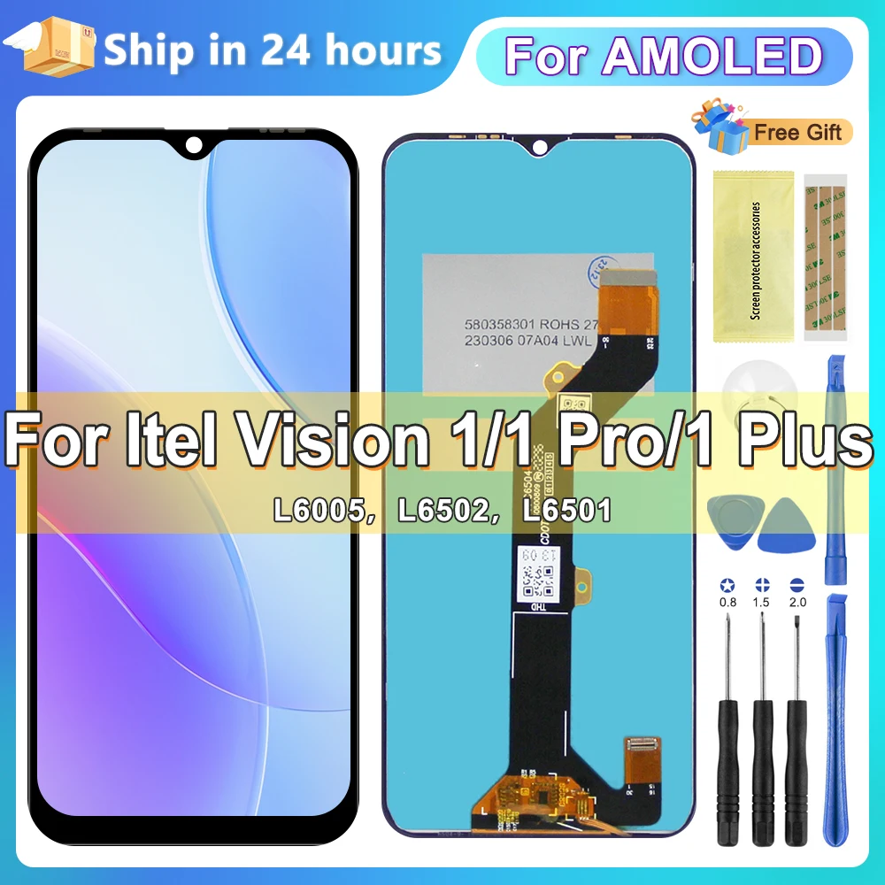 

Original For Itel Vision 1 L6005 LCD Display For Itel Vision 1 Plus Touch Screen Digitizer Assembly For Vision 1 Pro L6502 LCD