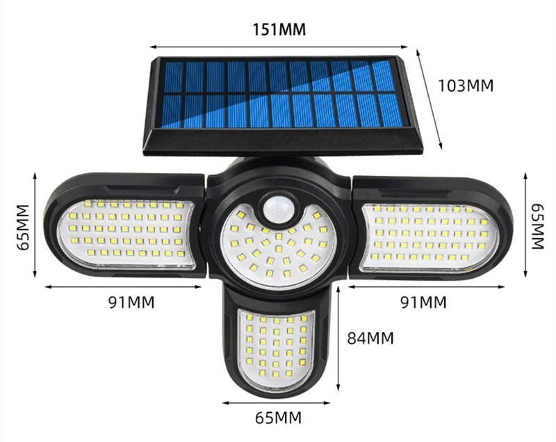 solar security light with motion sensor LED Solar Light Outdoor Wall Lights Multiple Heads Lamp With Motion Sensor Human Induction 3 Modes Spotlights Garden Lights solar ground lights