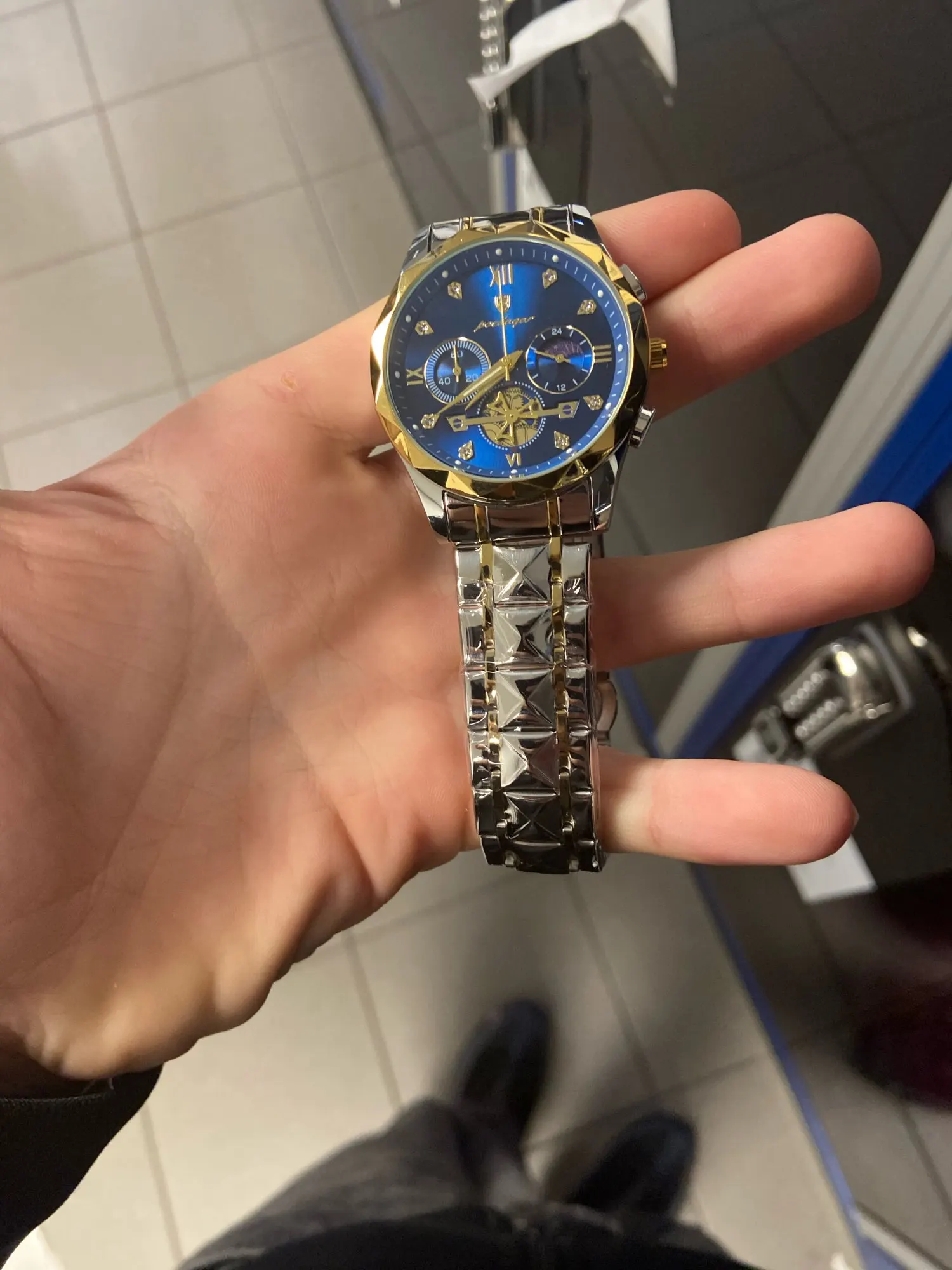 POEDAGAR Luxury Man Wristwatch Waterproof Luminous Chronograph photo review