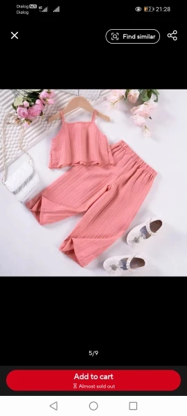 Halter Cami Top and Flowy Wide Leg Pants Set photo review