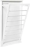 Wall-Mounted Drying Rack, White, Ideal for Laundry or Dish Drying. 2