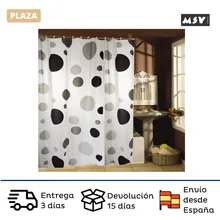  MSV-plastic shower curtain with 12 rings. Shower curtains 