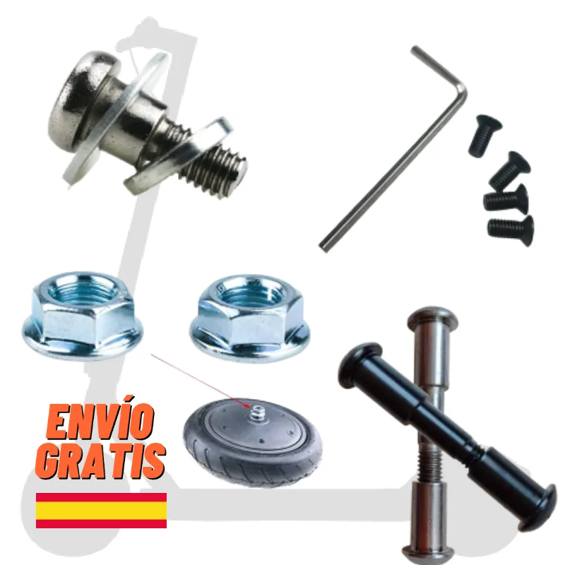 ✅Viti Monopattino Elettrico Xiaomi M365 / Pro 2 / 1S / Essential / Mi Scooter 3 Lite / Dado Ruota Forcella Motore Anteriore Posteriore / Rondella Manu