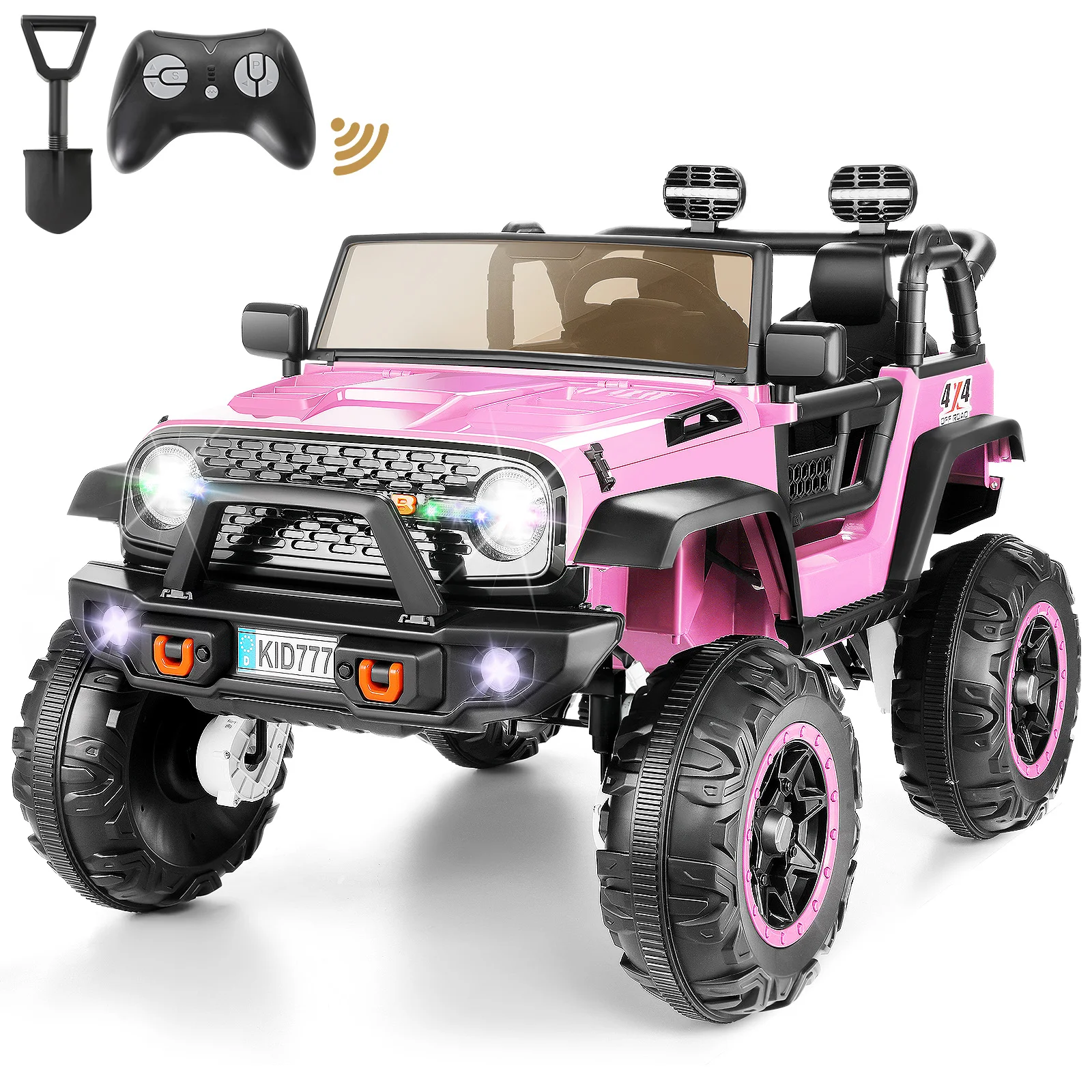 24V 2-Seater Kids Ride on Truck Electric Car 4WD/2WD Switchable 7AH Battery Powered 3 Speeds