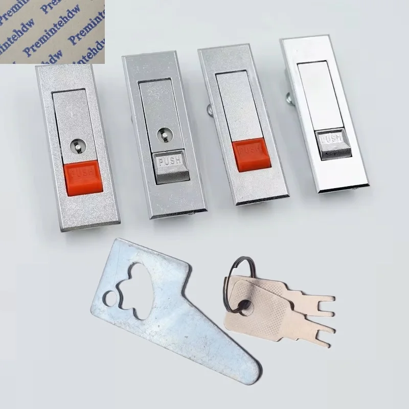 Cabinet Door Lock 10Pcs Zinc Rectangle Flush Electric Cabinet Lock Cam Latch Wall Fire Hydrant Industrial Electric Distribution Box