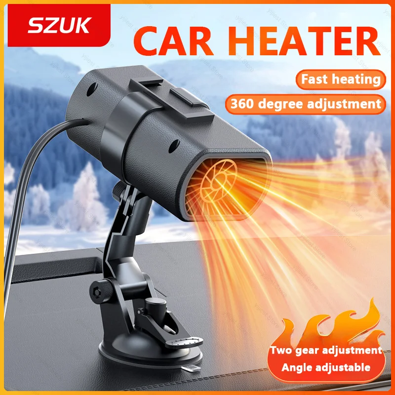 Car Heater Car Fan 12V Portable Electric Heated Windshield Defogging For Car