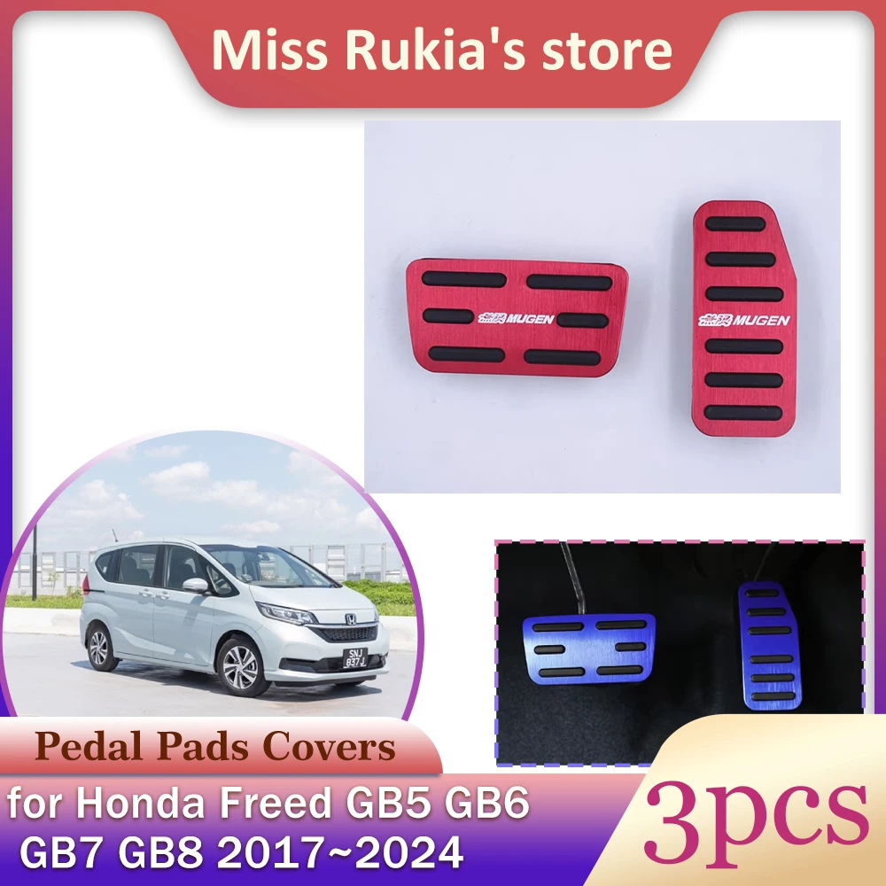 Car Gas Brake Pedal for Honda Freed GB5 GB6 GB7 GB8 ~ No Drilling Anti-Slip Footrest Fuel Pedals Cover Part Accessories