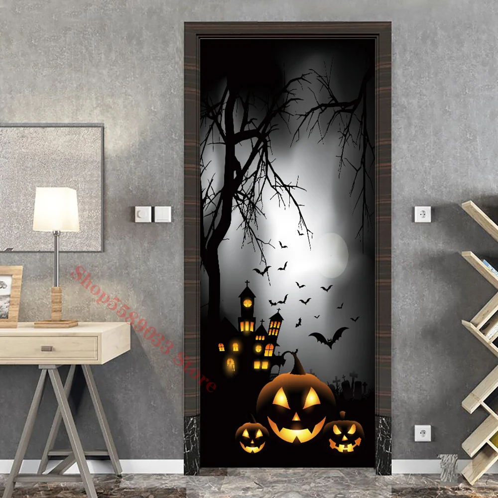 Adesivo de porta de Halloween 3D assustr crânio autoadesivo decalque de  porta de horror removível porta de vinil decoração de arte para decoração  de festa de Halloween POPQ : : Ferramentas e