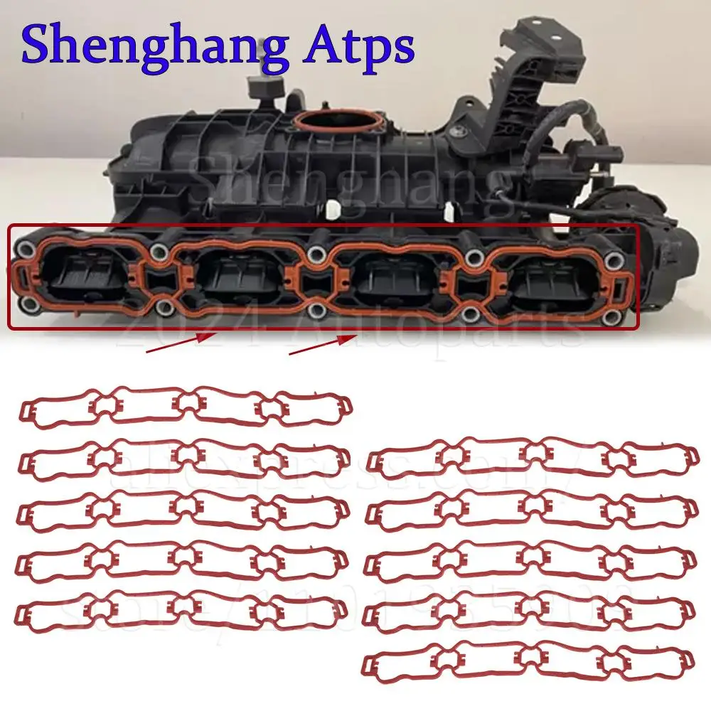 Intake Manifold Gasket 10 PCS 06K129717A 06K129717C 06L133201FR 06L133201EN for Audi A3 A4 A5 A6 A7 A8 Q3 Q7 Q8 TT EA888 MK3