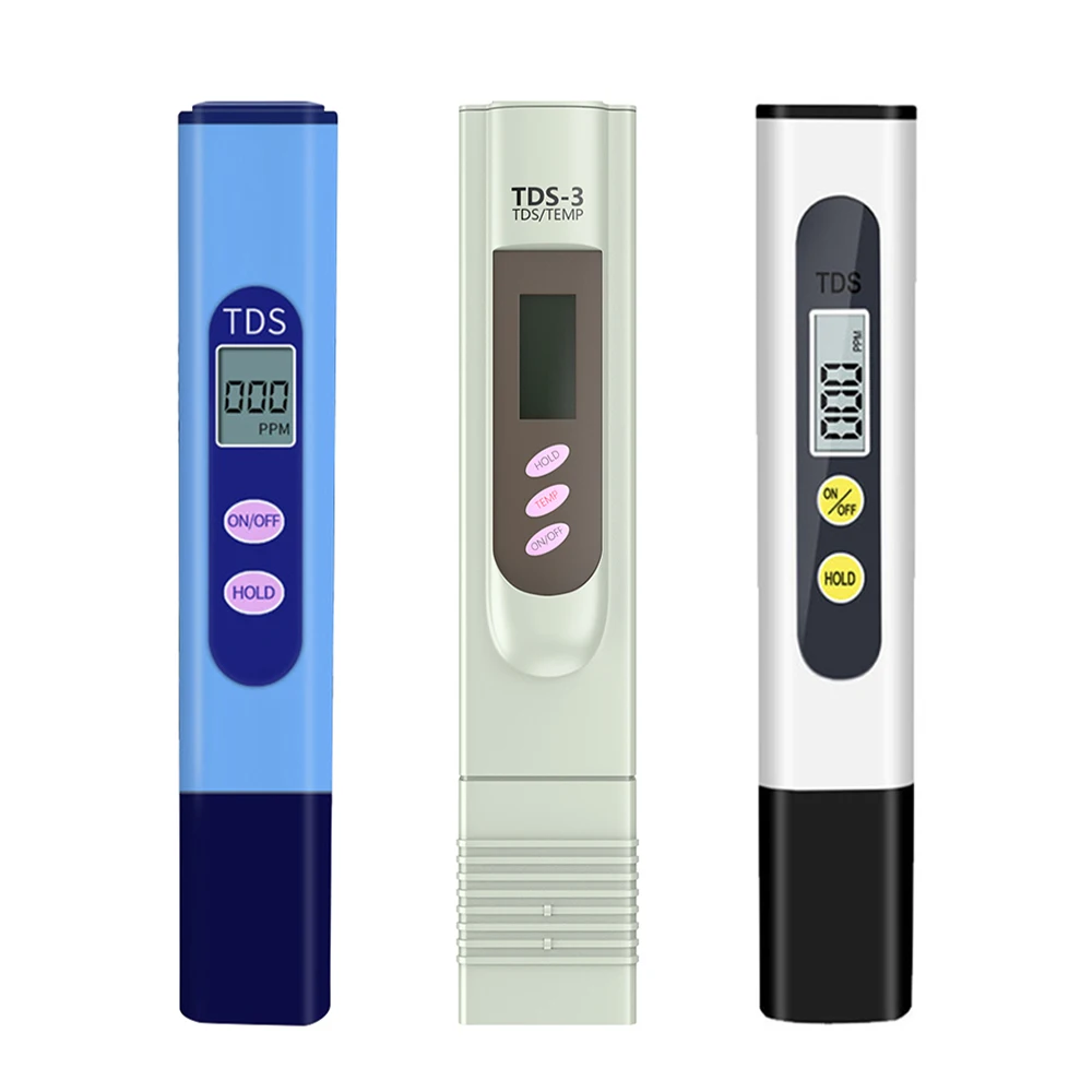 Digital TDS Meter 0～9990mg/l(PPM) Water Quality TDS PPM Tester for Testing Salt Water Pool Water Purity Monitor Automatic temper