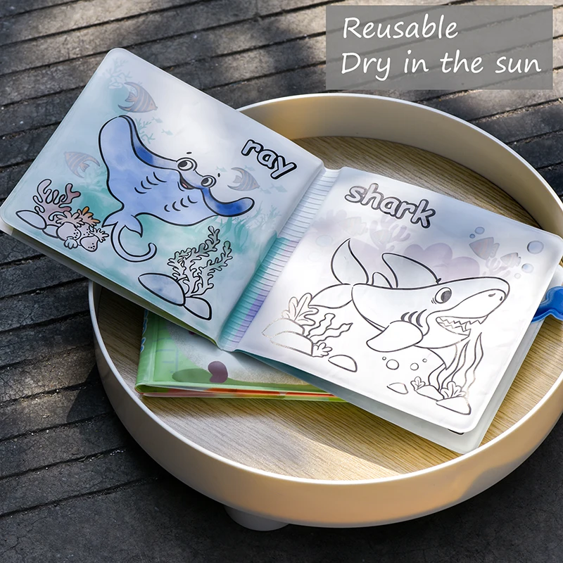 Baby Water Painting Coloring Magic Picture Books Swimming Bathroom Toys Bath Books Early Educational Toys For Kids Quiet Books 4