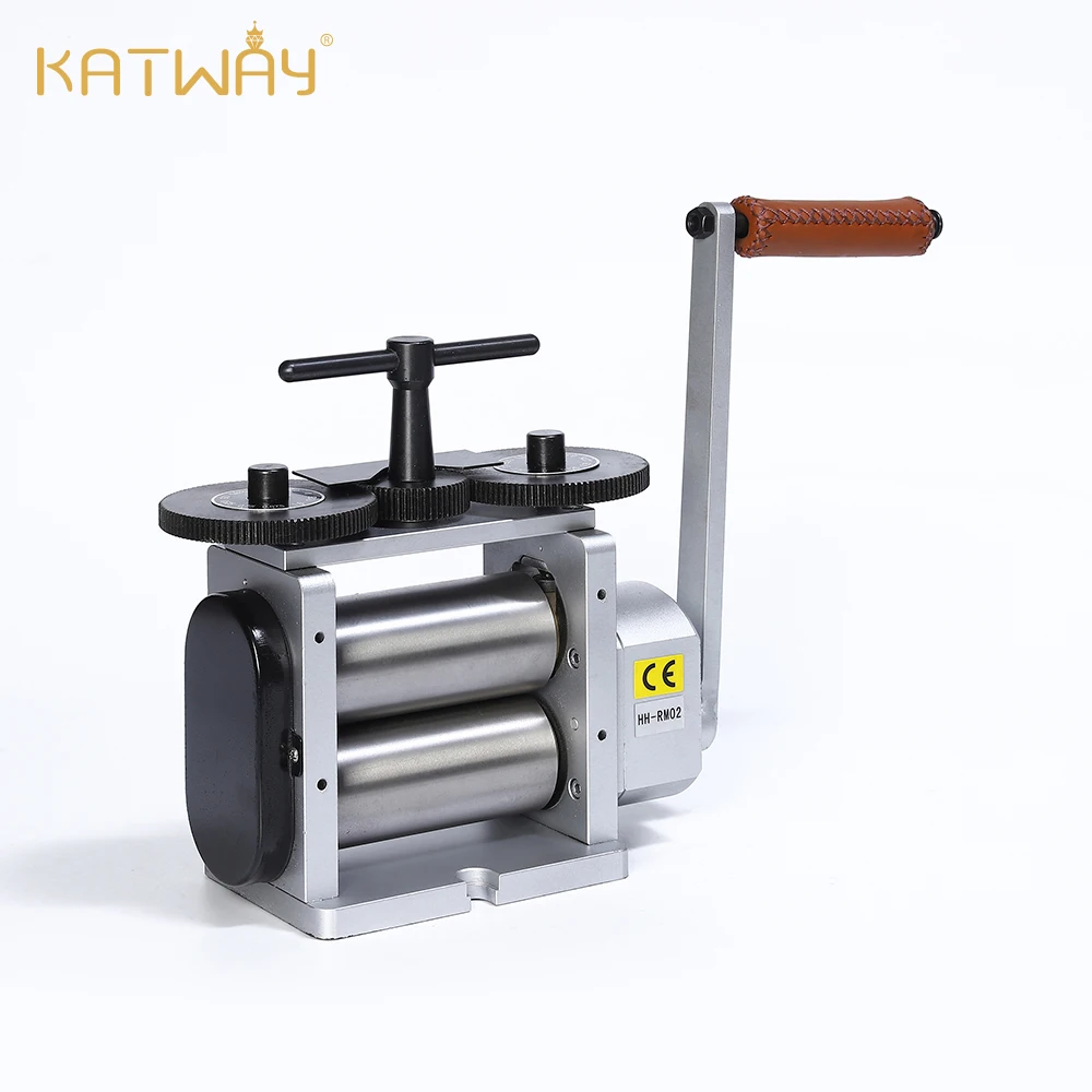 KATWAY 실버 롤링 밀 보석 공예 조각기 도구 링 제작, 주얼리 타각기, 130mm 플랫 메탈 골드 HH-RM02D