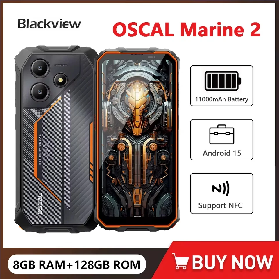 Blackview OSCAL Marine 2 Rugged Phone AI 11000mAh Battery 6.56
