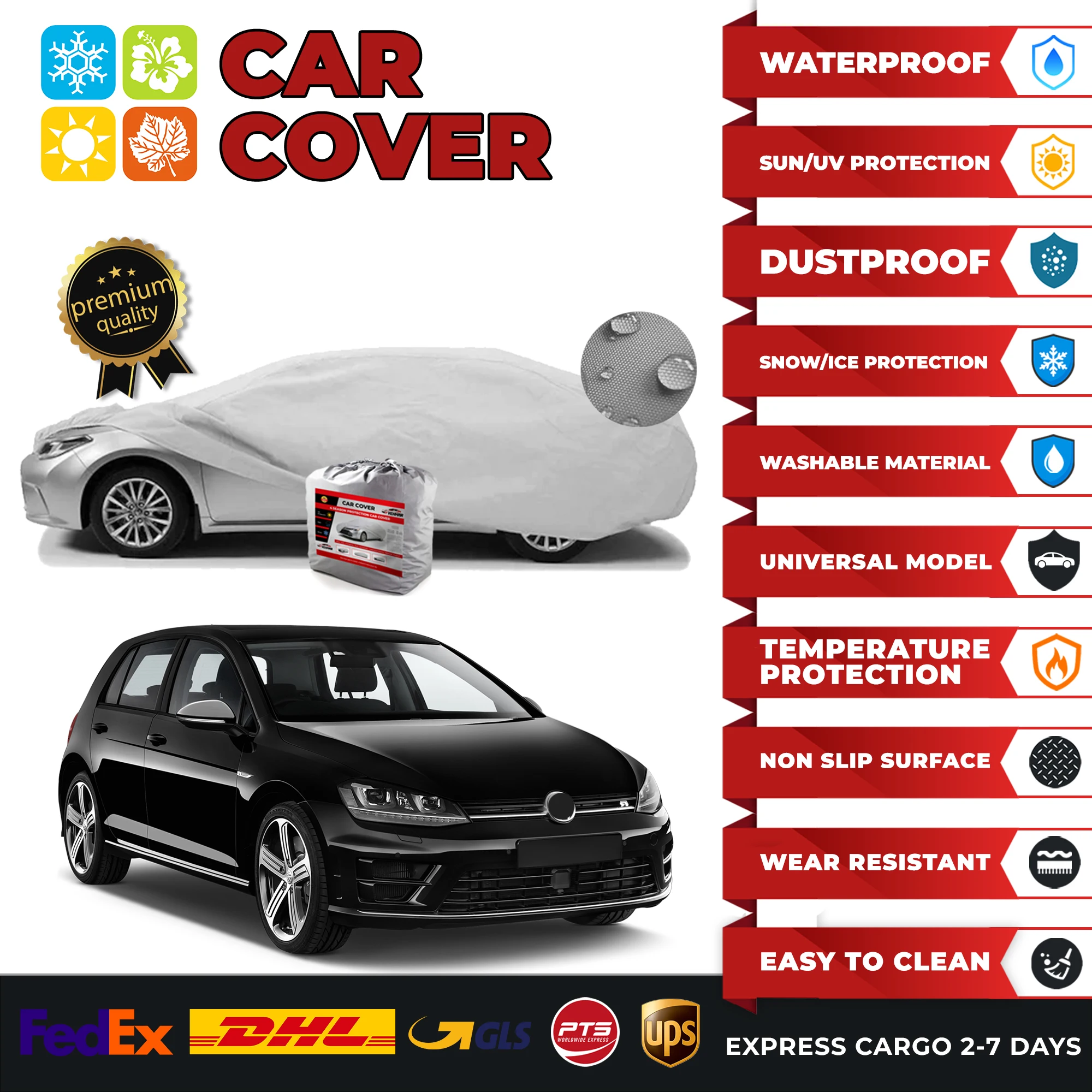 Housse De Voiture Universelle Pour Volkswagen Golf 7 2021, Intérieur Et  Extérieur, Protection Complète Contre Le Soleil, Les Uv, La Neige Et La  Poussière - Voiture Couvre - AliExpress