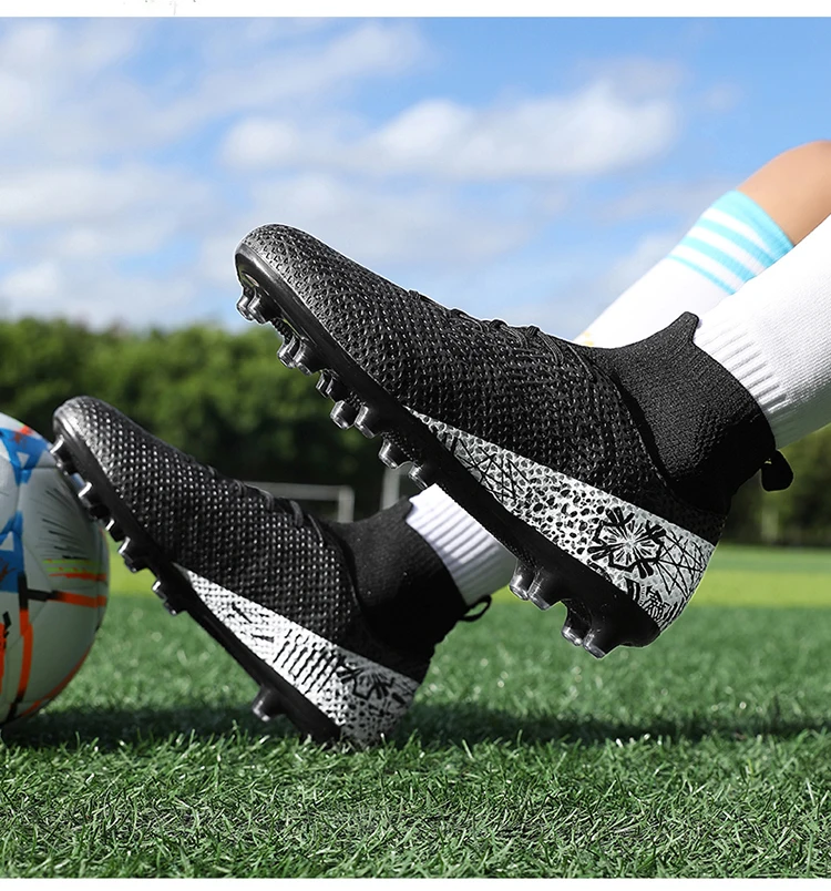 Men FG/TF Football Boots Futsal Professional Unisex Soccer Shoes High Quality Grass Training Sport Non Slip Outdoor Male_voghion.com