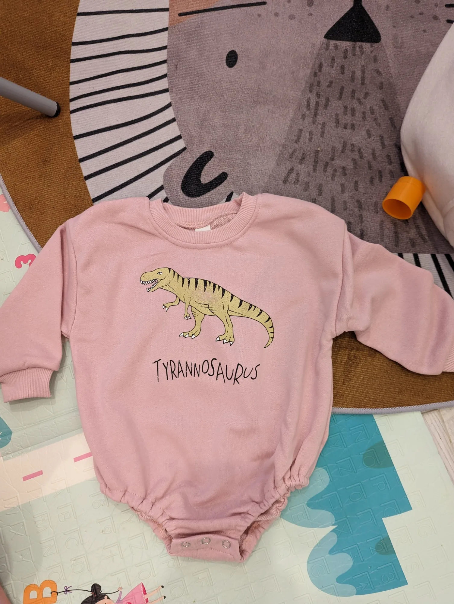 Baby Dinosaur Sweatshirt Romper Toddler One Piece photo review