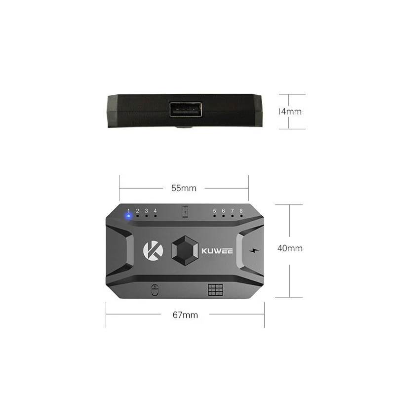 Hub Bluetooth 5.0 USB Convertitore Wireless Per Tastiera E Mouse | Adattatore Per PC | SODIAL