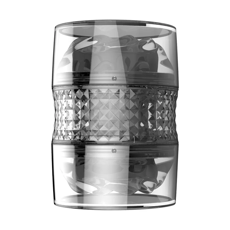 Double headed transparent Masturbation Sex Machines Realistic Vagina Real Pussy Blowjob Erotic Masturbators Cup Sex Toys for Men