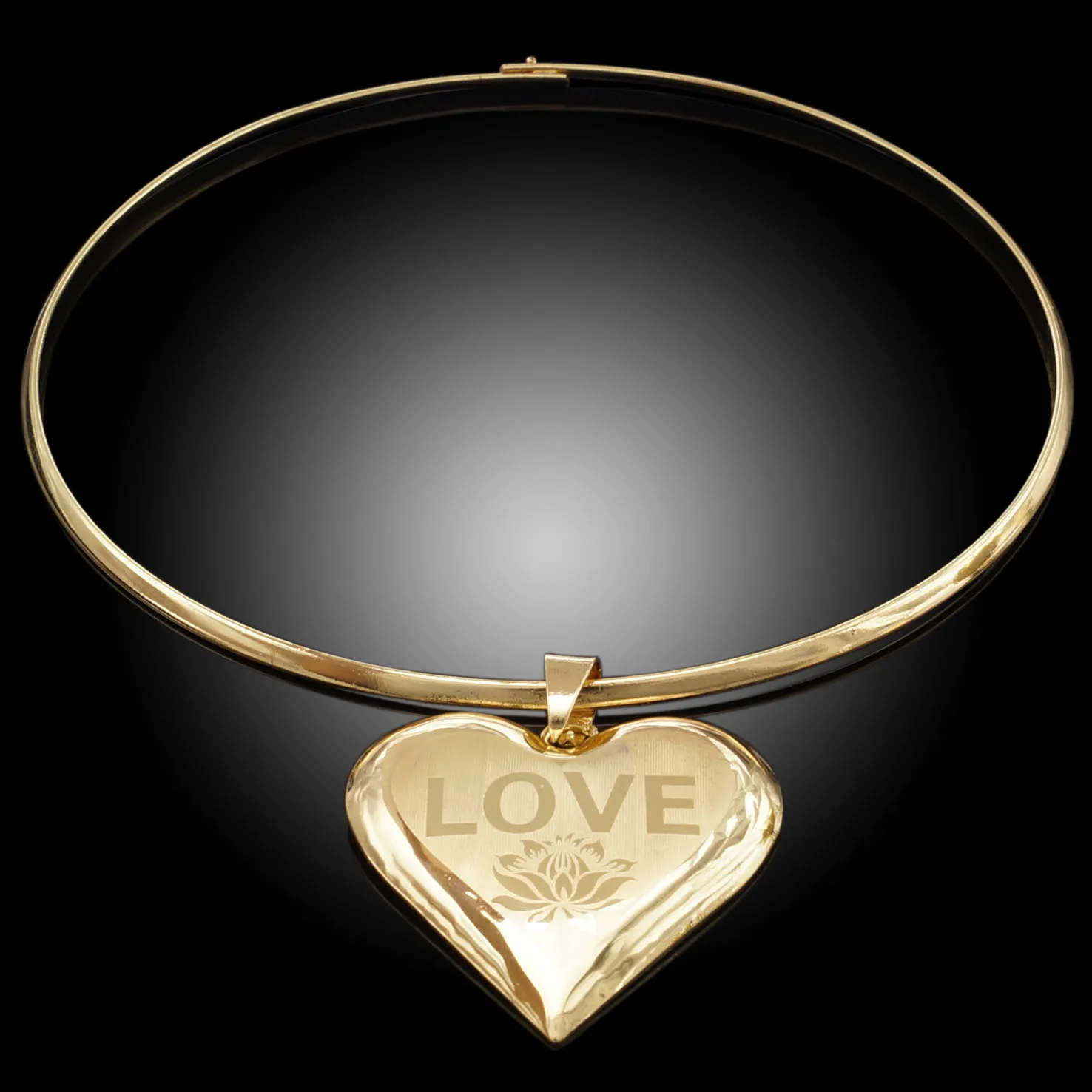 Pendants Necklace For Women Jewelry Plated 24k Original Love Heart Pendant  Bracelet Simple Style Classic Design Trend