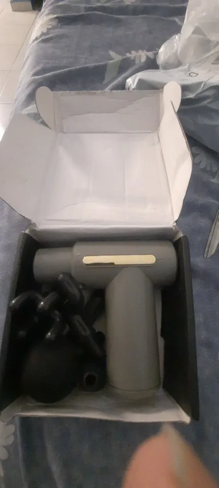 massage gun with 4 interchangeable massage heads for relaxing back and whole body massage tools, plantar fasciitis and arch pain relief, foot and leg muscle relaxation photo review