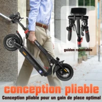 Trottinette Électrique 800W Pliable 10 Pouces Tout-Terrain, 25-35km/h, Batterie 48V, Suspension Double, Écran LED, Charge 120kg 6