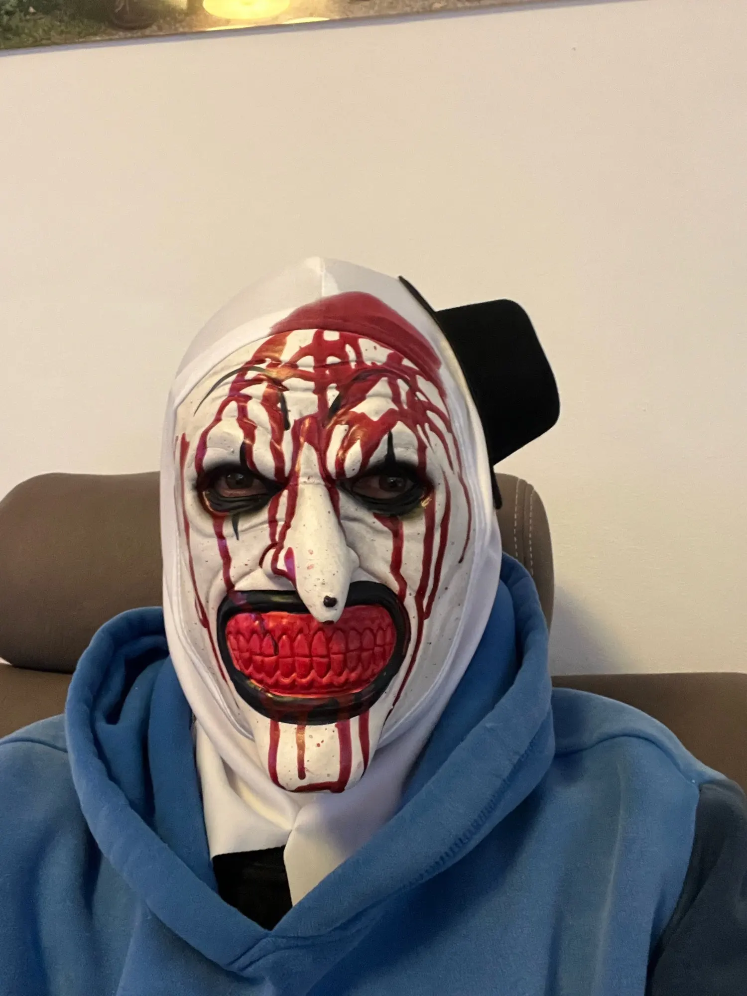 Máscara De Cosplay De Terrorífico Aterrador, Arte De Halloween, Payaso Sangriento, Accorios Suav De Látex, Máscaras De Disfraz De Terrorífico Para Fita Para Adultos - AliExprs