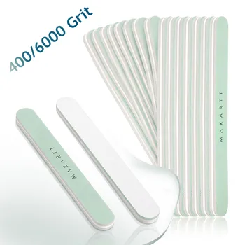 Kit di buffer per unghie naturali: kit di buffer con grana 400/6000, 10 pezzi | Cura delle Unghie in 2 Fasi: Finitura Liscia e Lucida, Prodotti per Manicure