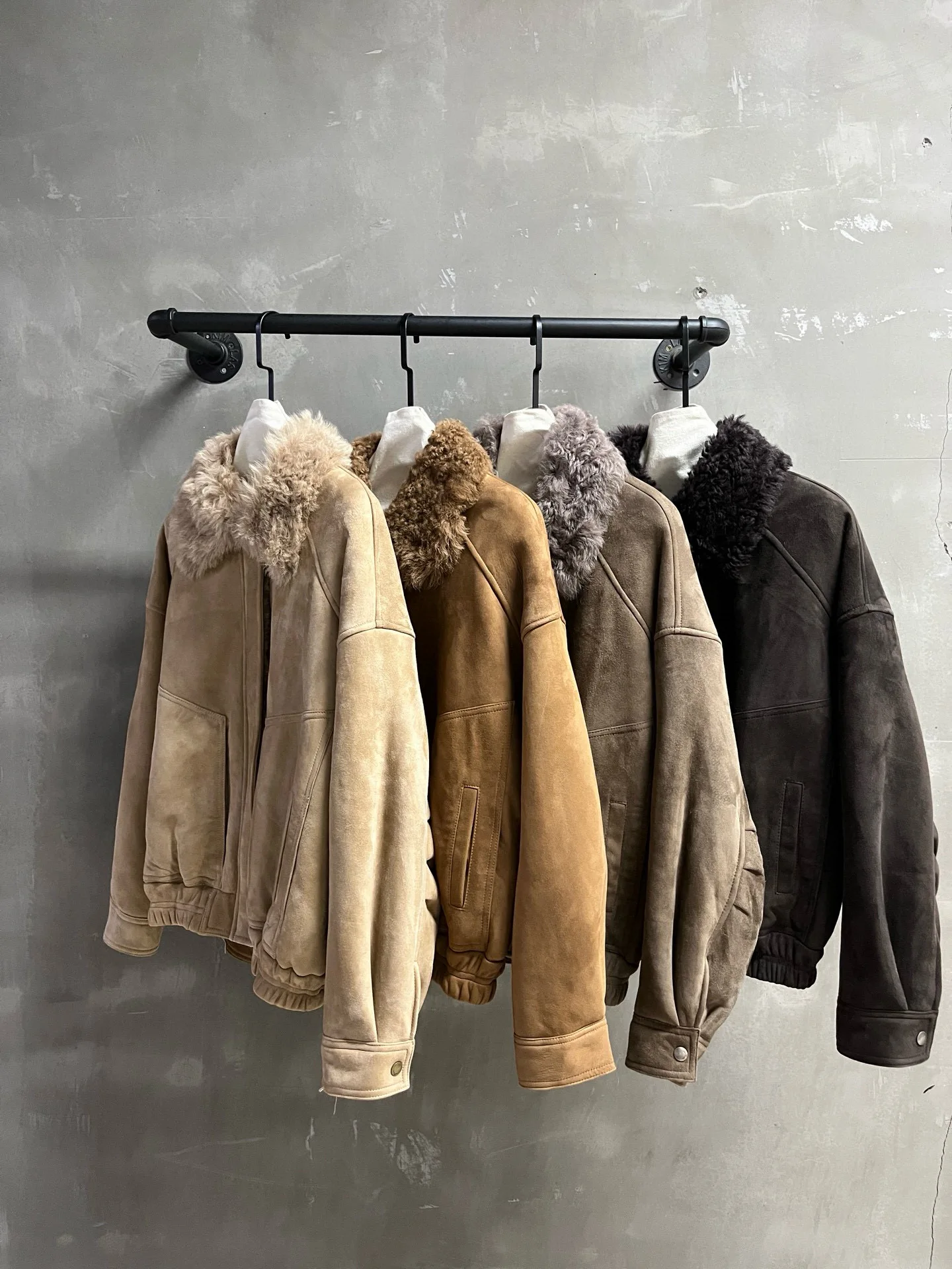 Autumn women's casual genuine shearling coat