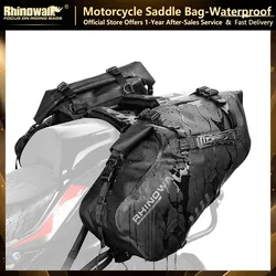 Rhinowalk 28L Motorcycle Bag 2Pcs Waterproof Motor Saddle Side Storage For Bag Universal Motorbike Travel Luggage Tail Suitcase
