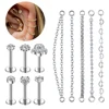 AOEDEJ 9PC 16G Chain Piercing Jewelry Helix Conch Cartilage Piercings Gold Plated Earring Tassel Jewelry Earring Decorate Chains 1