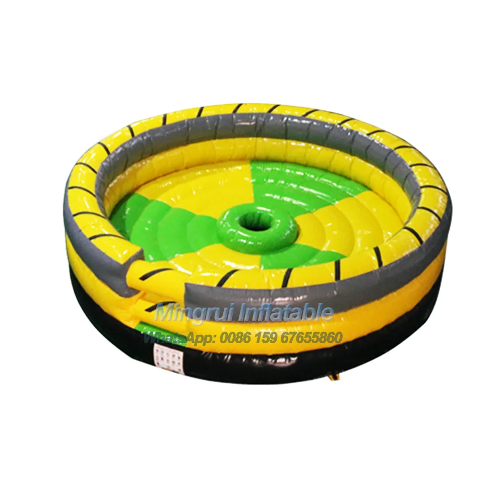 

Inflatable Yellow Rodeo Bull Mat Bouncer Sweeper Game for Outside Activities