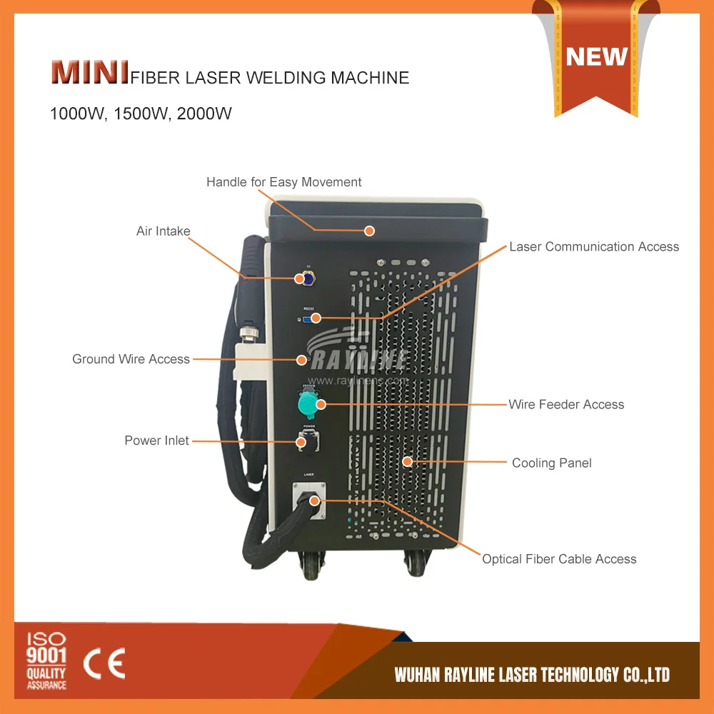 Hot Mini Handheld Fiber Optic Air-cooled Laser Welding Machine Laser Welder Cutting Clean Machine For Metal Stainless Steel