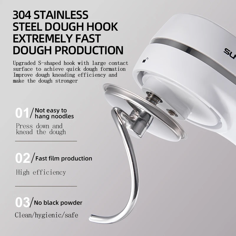 SUNATUR Planetary Stand Mixer 5.5L Knead Machine Processor Cake Baking Dough Home Appliance Electric Mix Blender800W Kitchenaid 4