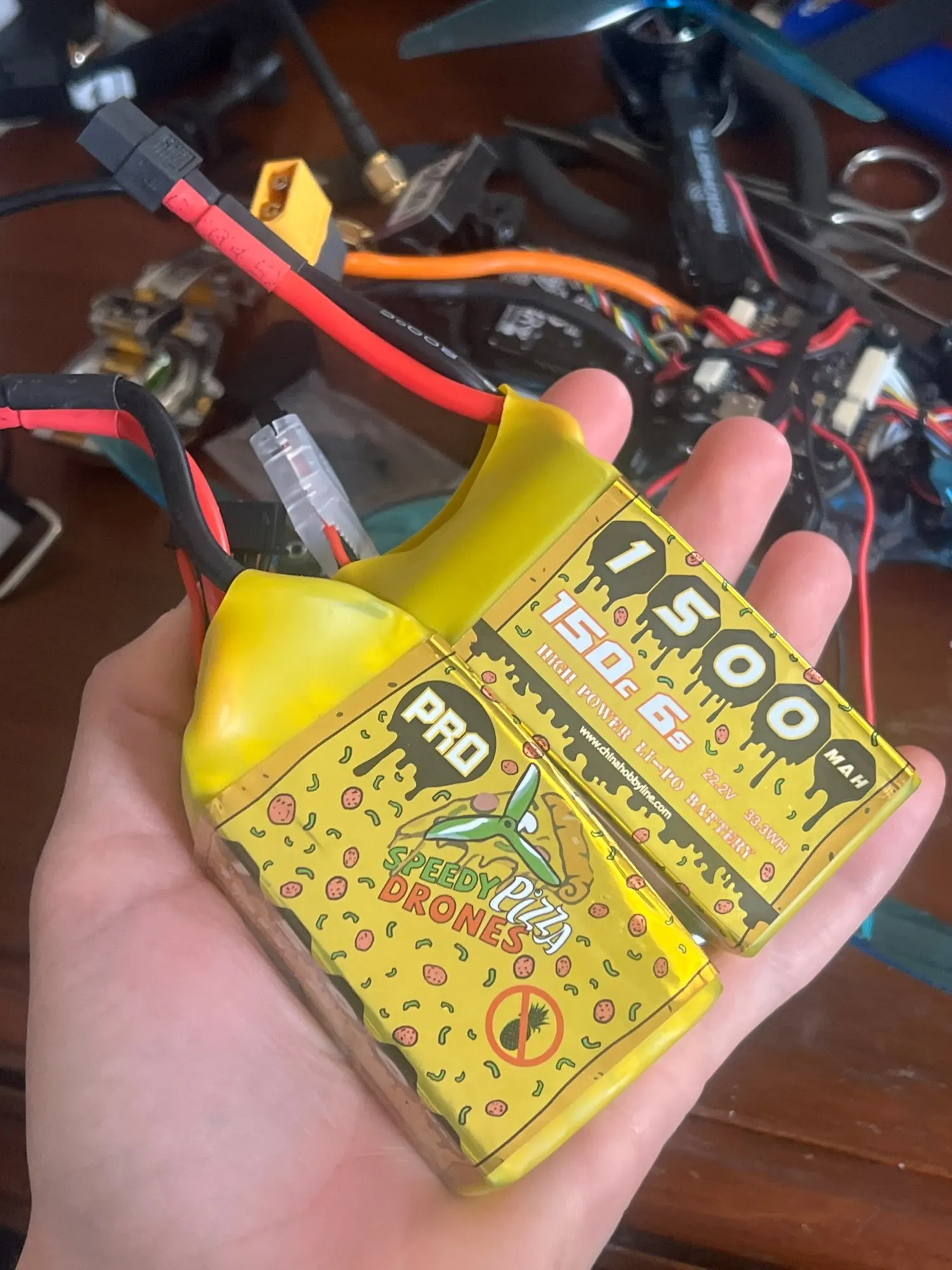 2PCS CNHL 6S 22.2V Lipo Battery 1300mah 1500mah 130C with XT60 Plug For Quadcopter Drone Airplane RC FPV Helicopter Hobby photo review