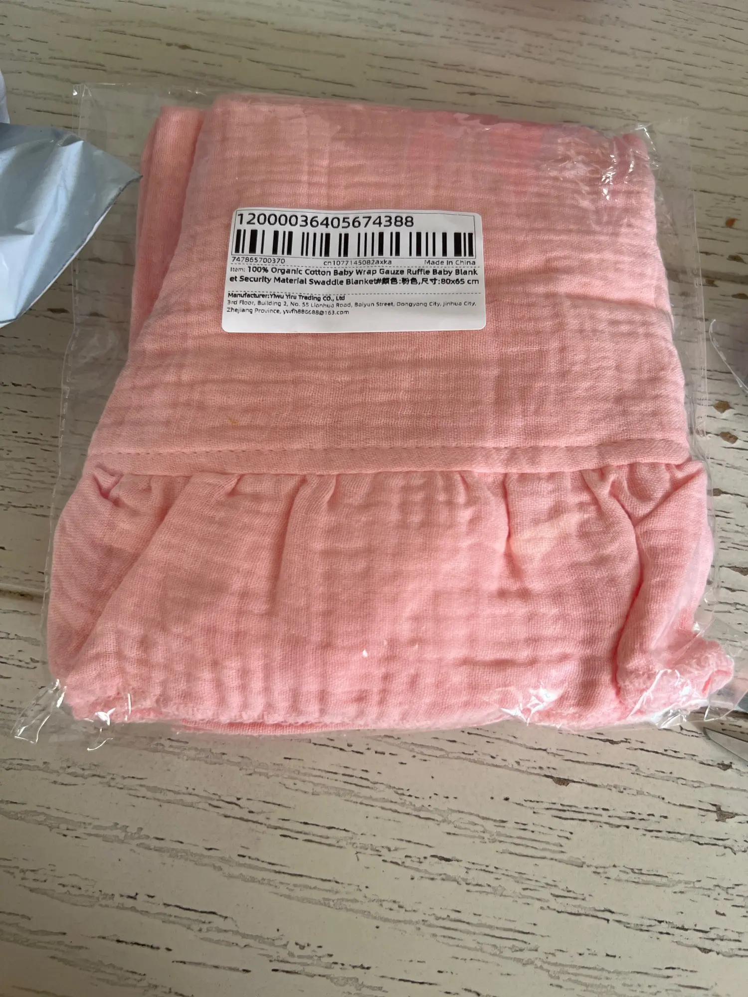 Organic Cotton Baby Blankets Newborn Muslin Swaddle Baby Wrap Gauze Ruffle Blanket Bedding Items Babies Accessories photo review