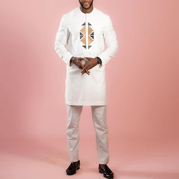 Seyi Round Neck Long-sleeved Kaftan Outfit