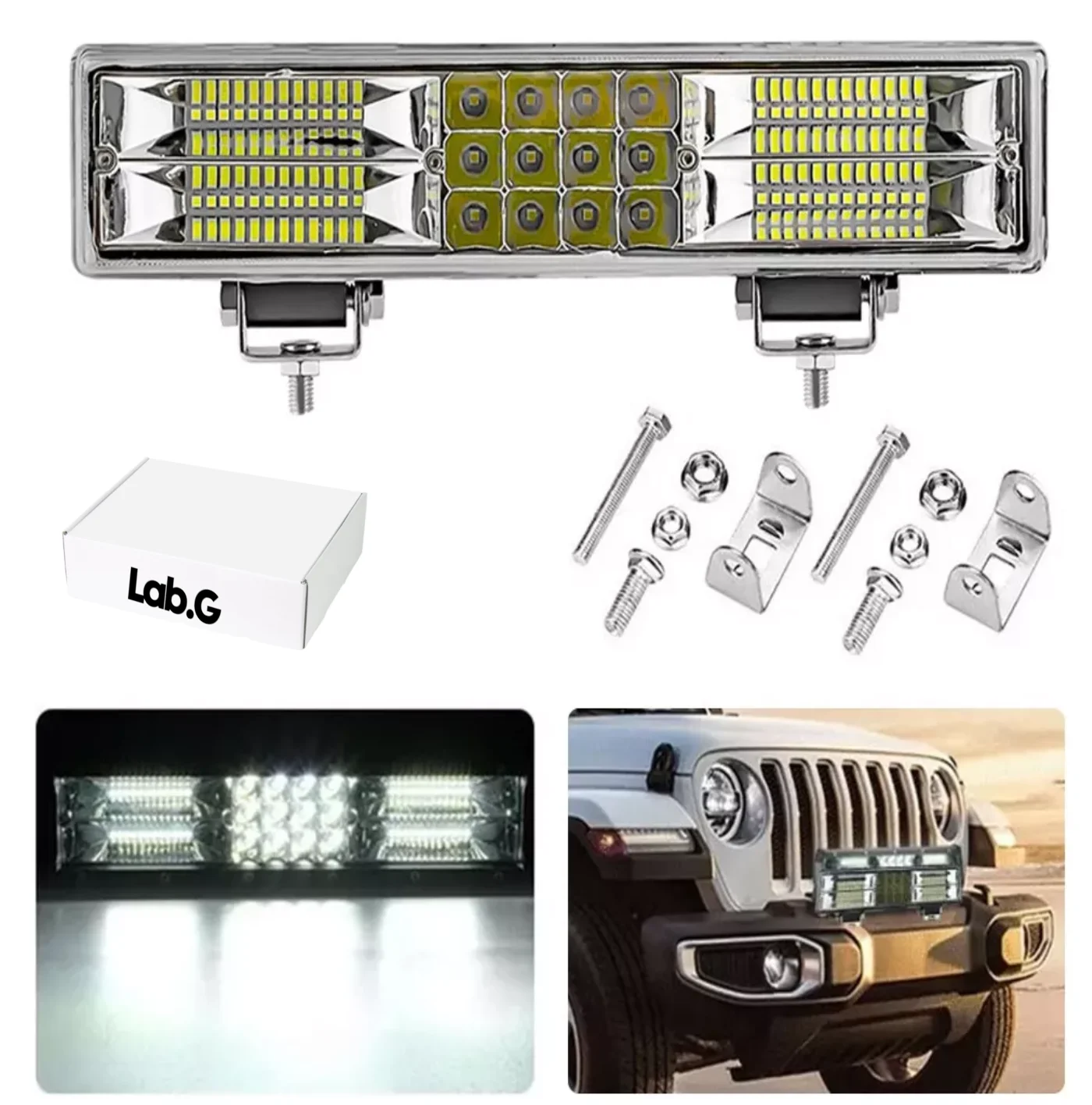 Luz Led Auxiliar Lab.G De Auto De 60w 12 In Universal
