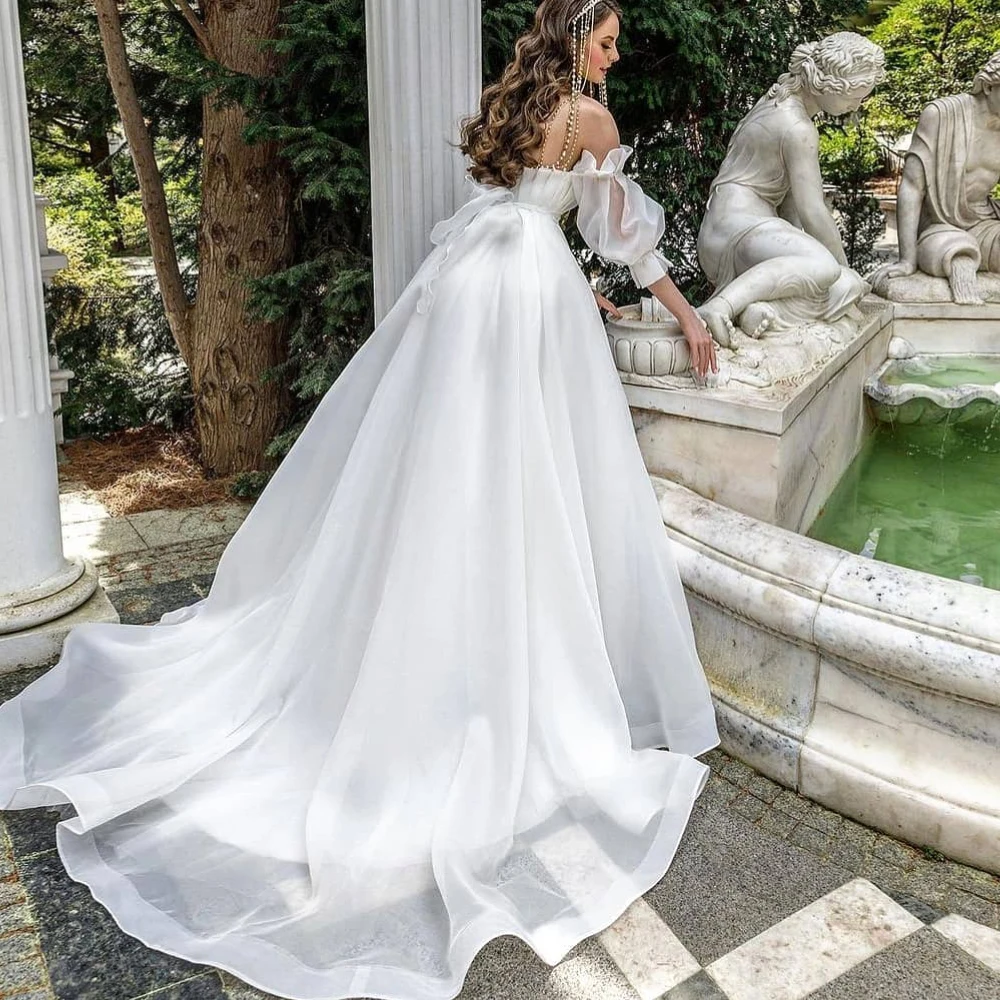 PERFECT Fashion Scalloped ALine Wedding Dresses Backless Short Sleeves  Bridal Gowns Tulle Custom Made Vestidos De Novia - ssccreinadelapaz.edu.pe