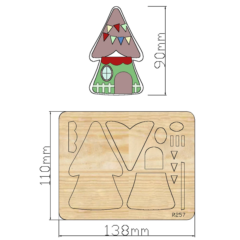 

Рождественский дом, предметы ручной работы, деревянные Вырубные штампы, скрапбукинг, Декор для дома, «сделай сам», подходит для рынка, универсальная режущая машина