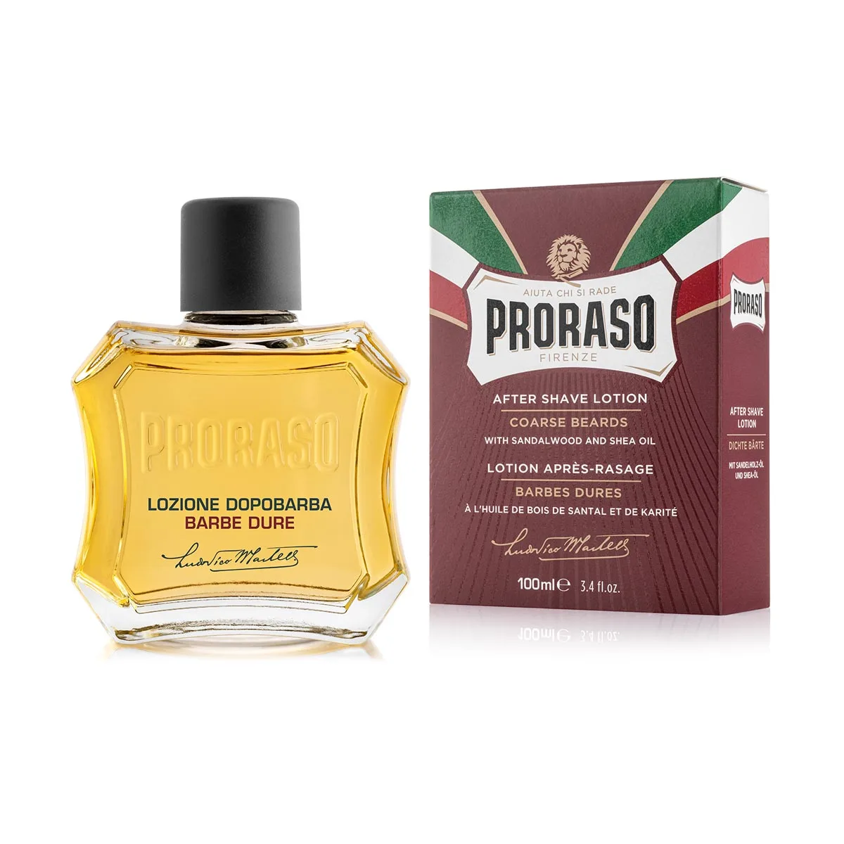 Proraso Lotion à barbe au bois de santal et au karité pour barbes dures 100 ml