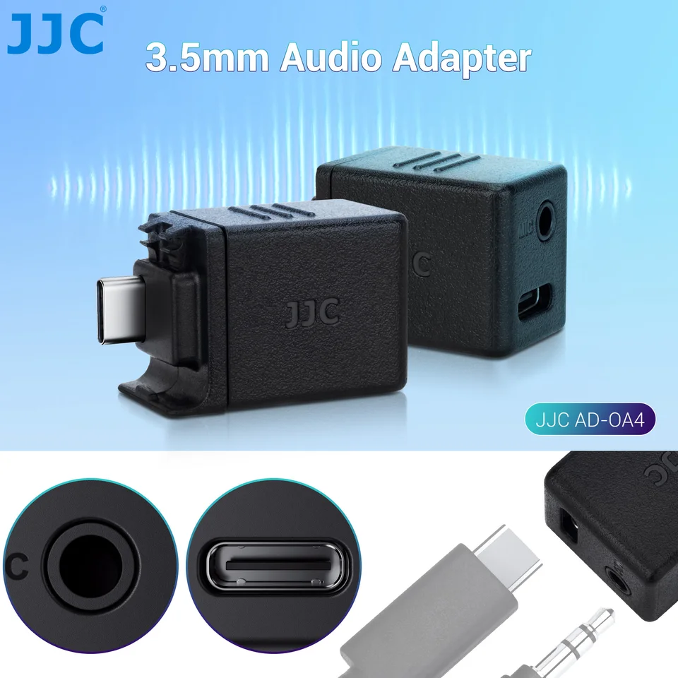 JJC 3.5mmオーディオアダプター DJI Osmo Action 6 5 Pro Action 4対応 