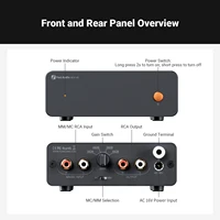 Fosi Audio BOX X5 HIFI Phono Preamp, Mini Preamplifie Home Audio for MM/MC Cartridge Turntable RIAA Preamplifier compact with V3 2