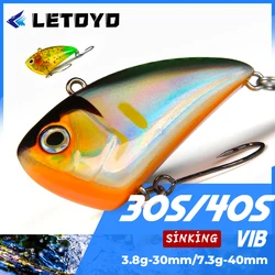 LETOYO Mini VIB 3.8g 30mm 7.3g 40mm lipless crankbait Sinking Artificial Hard Baits trap Wobbler Fishing Lure For trout perch