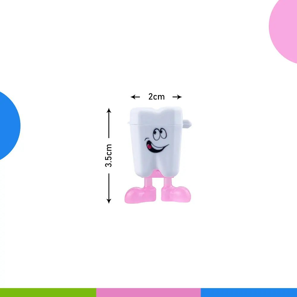 Scatola Portadenti Per Denti Da Latte A Forma Di Dente – Set Da 7 Contenitori Colorati In Plastica Per Ricordi Di Bambini, Con Cordino, Regalo Per Prima Caduta - 2