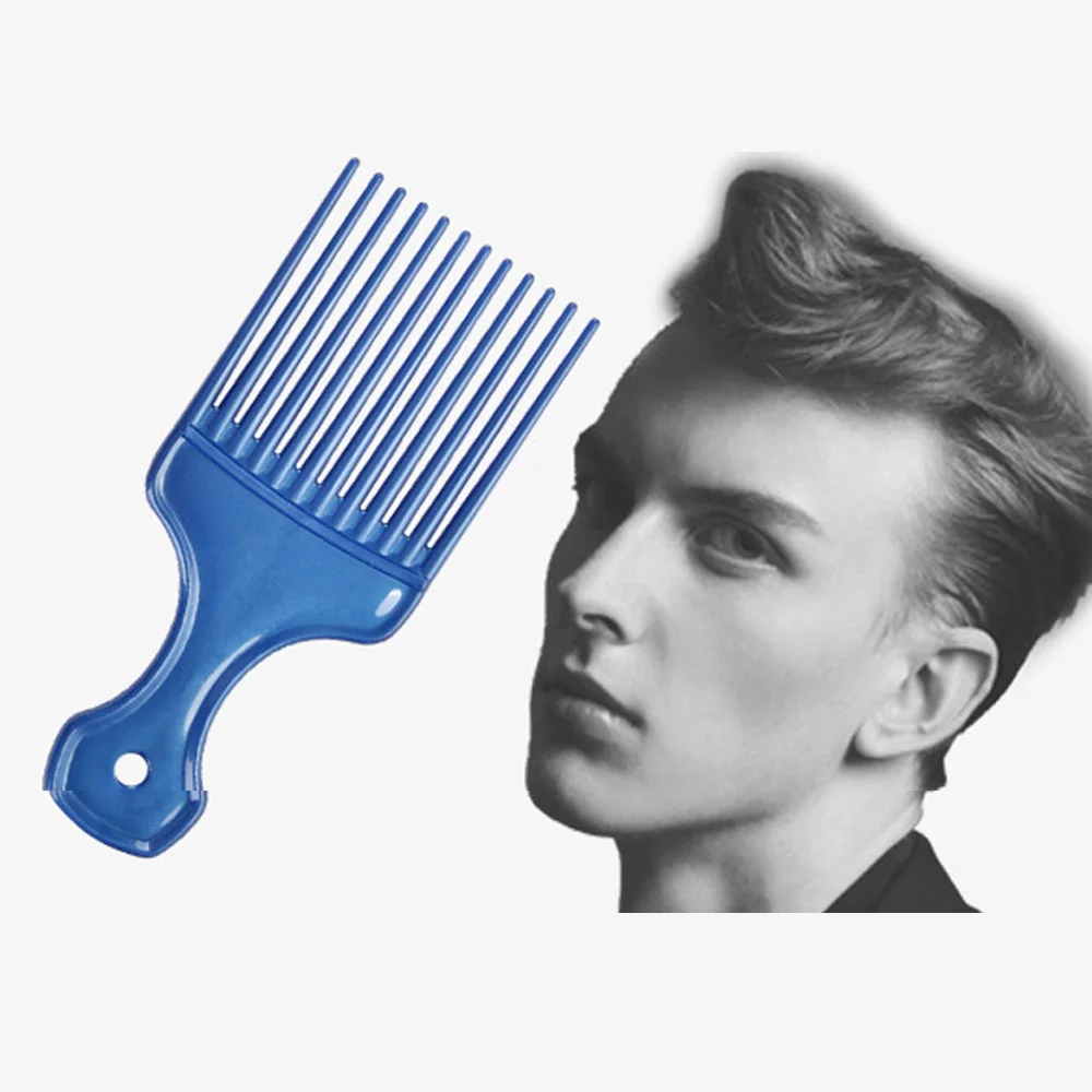 1 Piece Wide Teeth Brush Pick Comb Fork Hairbrush Insert Hair Pick Comb Plastic Gear Comb For Curly Afro Hair Styling Tools 2