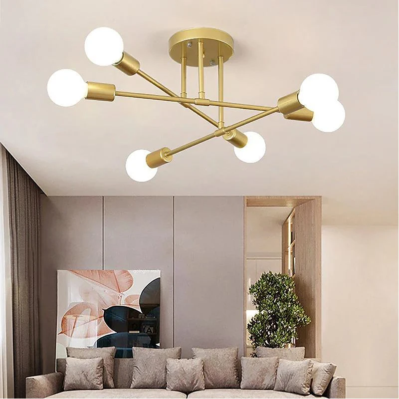 Modren Creative Ceiling Lamp Simple Nordic Pendant Lights American Country Minimalist Bedroom Lights Loft Branch Chandelier