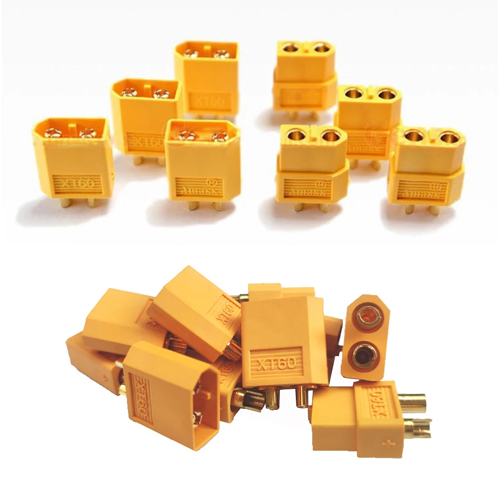 Terminal Connector 20 Pairs XT60 Connectors Male to Female XT-60 Bullet Plugs Welding Terminal Suit XT60-T Plug For RC Lipo Battery Drone Airplane