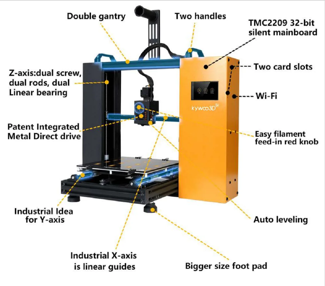 Kywoo3d Diy Large 3d Printer 32bit Tmc2209 Direct Drive Wifi Linear