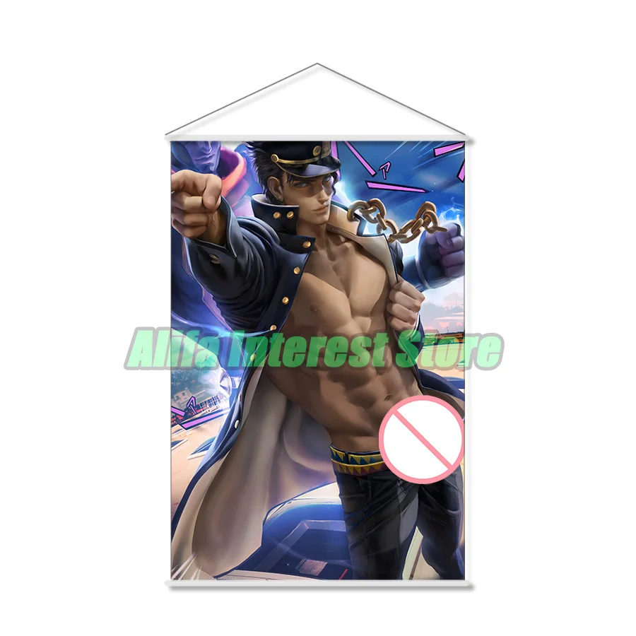 

Kuujou Joutarou JoJo's Bizarre Adventure Anime Wall Scroll Hanging Poster Home Decor Painting