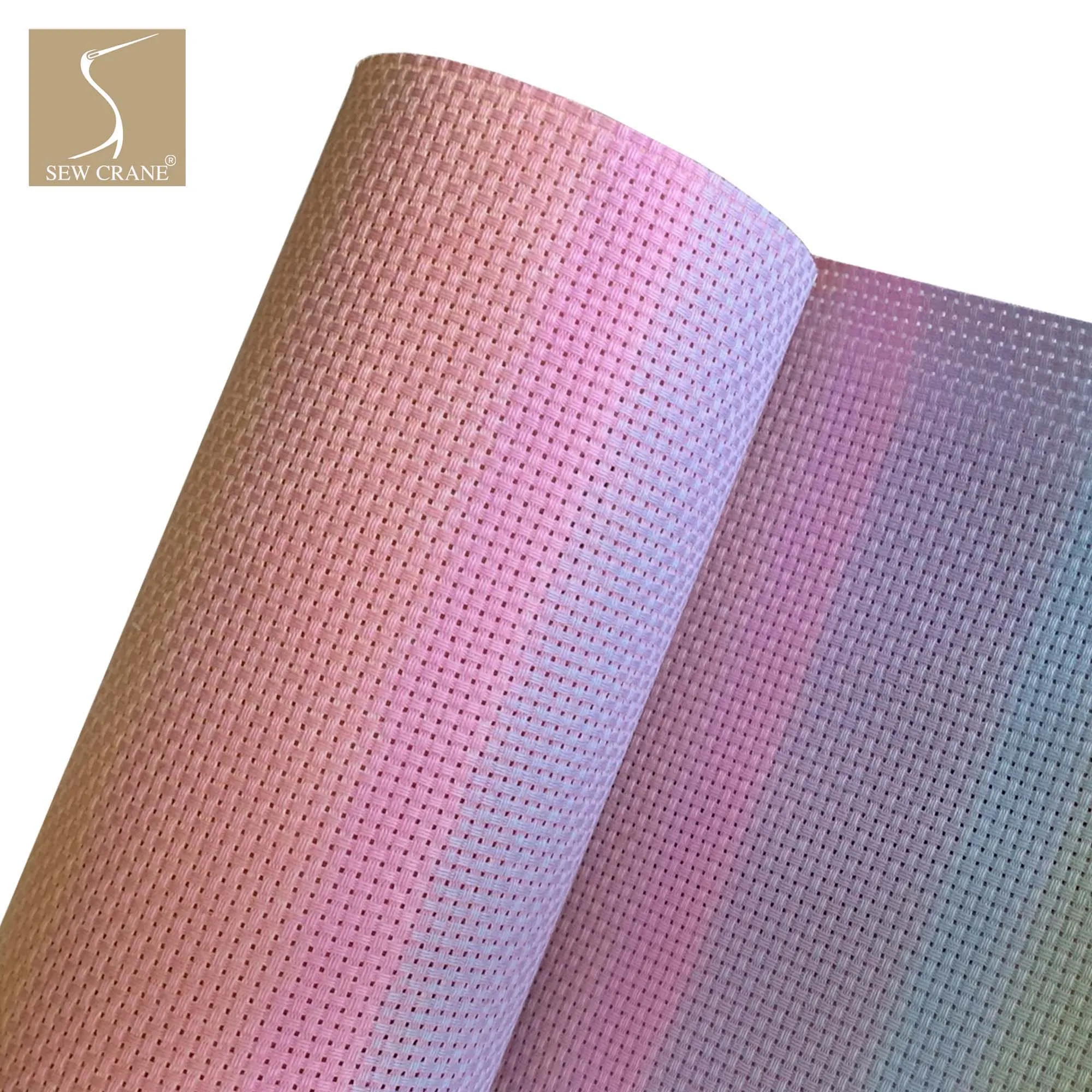 11 Counted Cross Stitch Fabric Cotton Printed Aida, Colorful Rainbow Fabric AliExpress